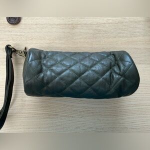Milena Quilted Clutch Wristlet Olive Green